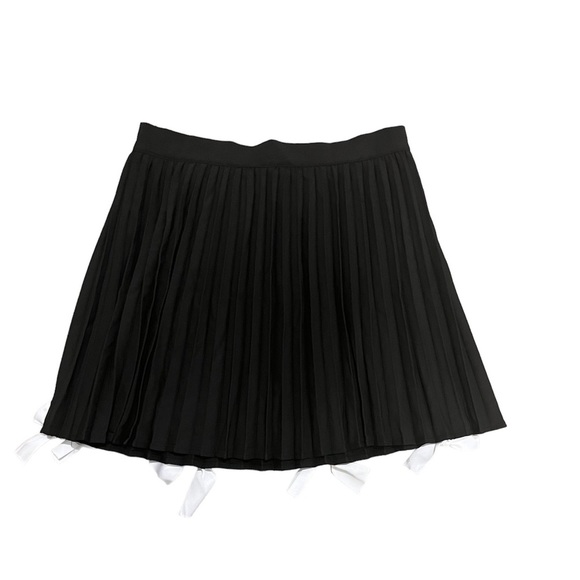 Beulah Black Mini Skirt with White Bows - Picture 3 of 5